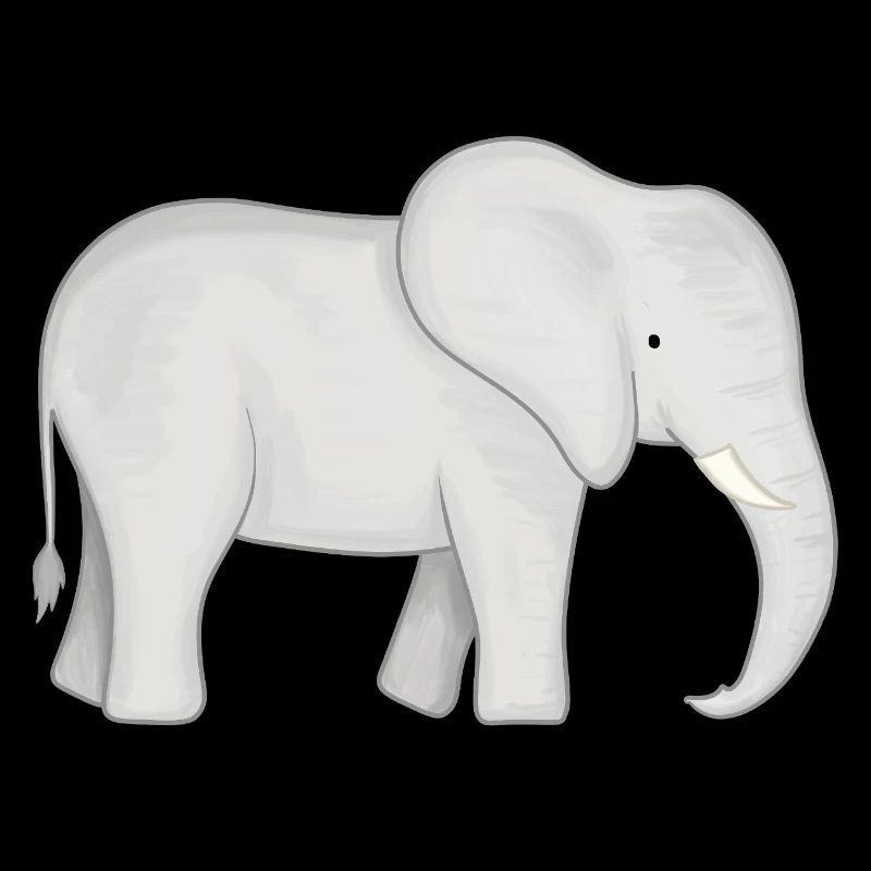 Dessin de l’éléphant blanc