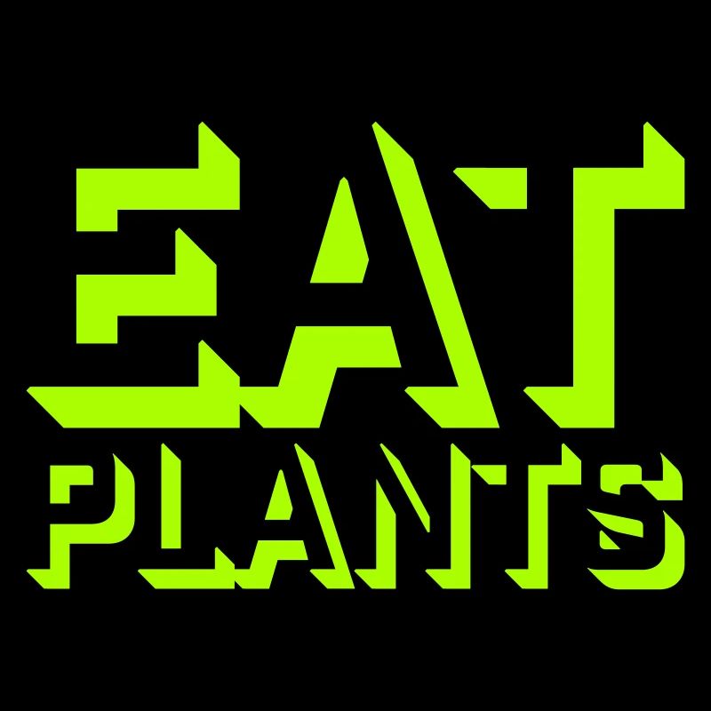 Eat Plants Lustig Vegan Vegetarisch Statement Logo