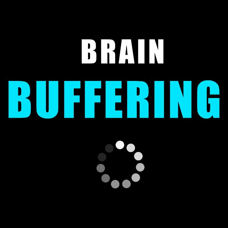 Brain Buffering Shirt - lustig Overthinking Shirt