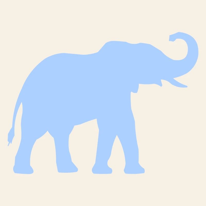 Blauer Elefantenumriss
