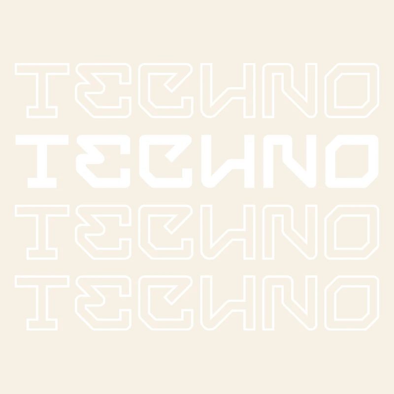 Conception de logo en typographie techno-moderne