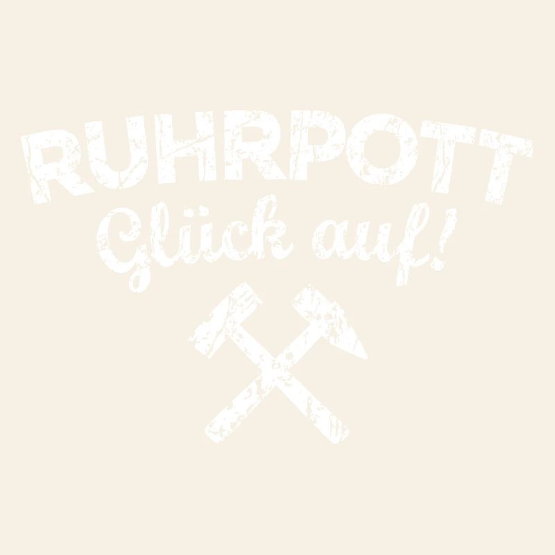Ruhrpott Glück Auf Ruhrgebiet (Vintage/Weiß)