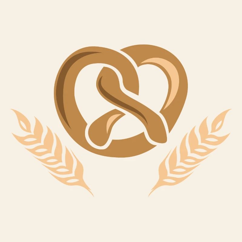 Logo de l’icône de l’icône de blé de céréales Baker Bakery
