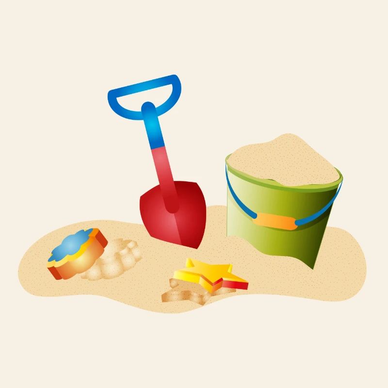 Sand Spielzeug am Strand oder im Sandkasten