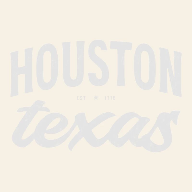 Houston Texas Vintage Script