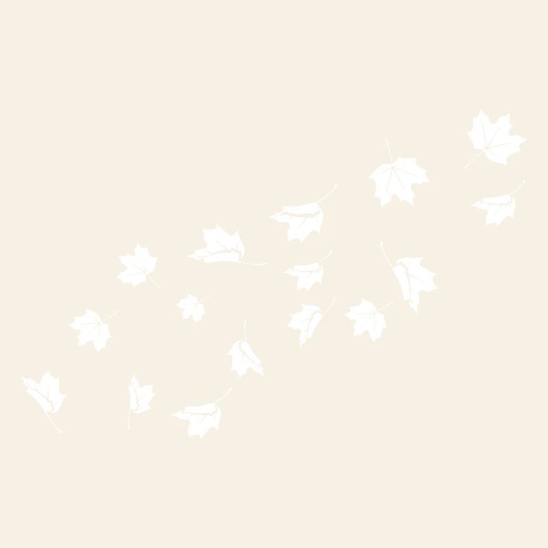 Des feuilles d’érable minimalistes soufflant dans le vent