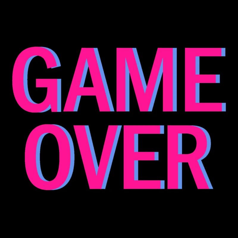 Game Over Neon Arcade Vibe