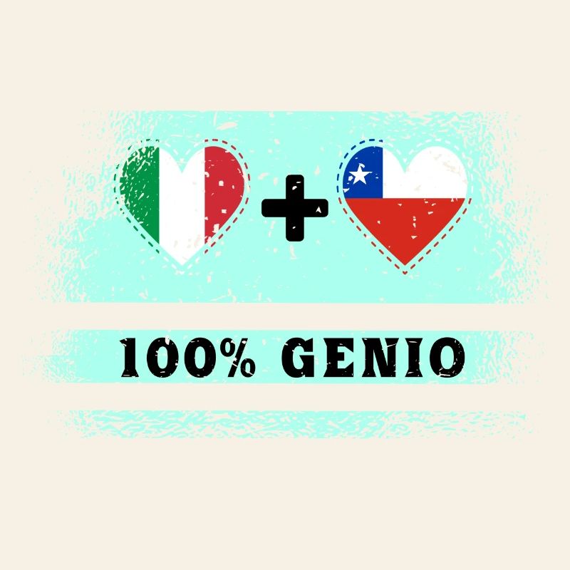 Italy and Chile 100% genius flag