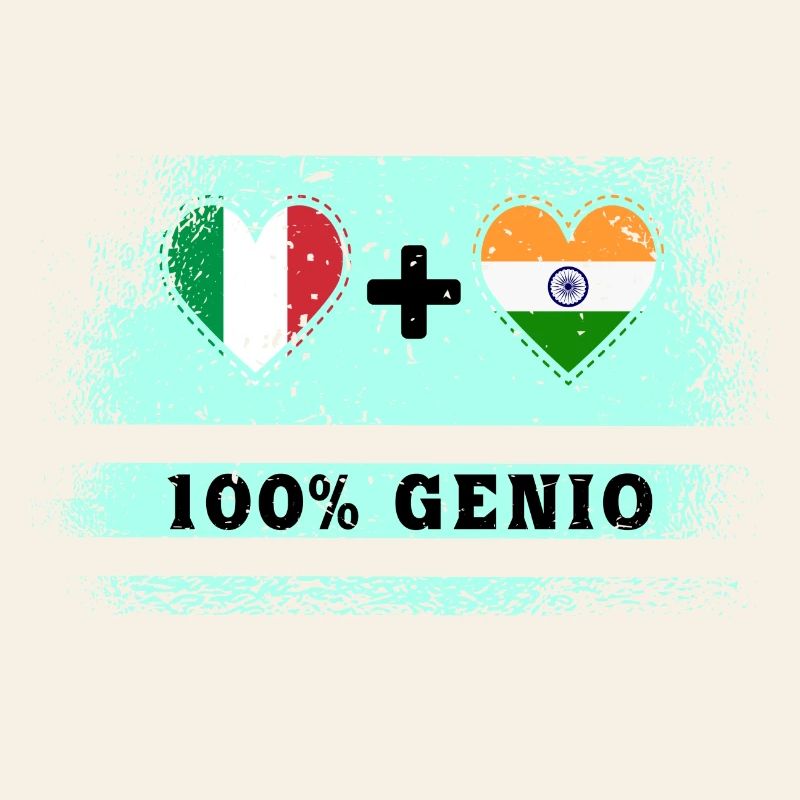 Drapeau de l’Italie et de l’Inde 100 % Genius