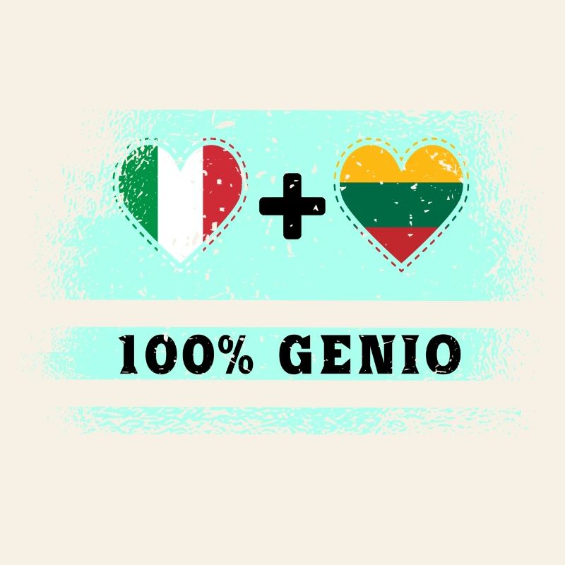 Italy and Lithuania 100% genius flag