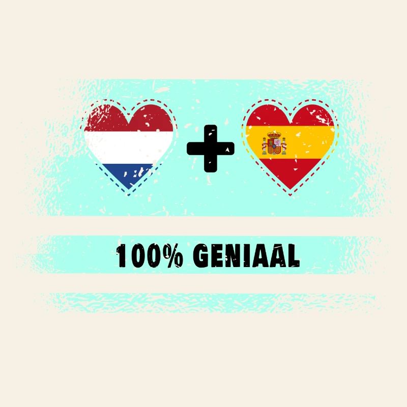 Espagne et Pays-Bas 100% Genius flag