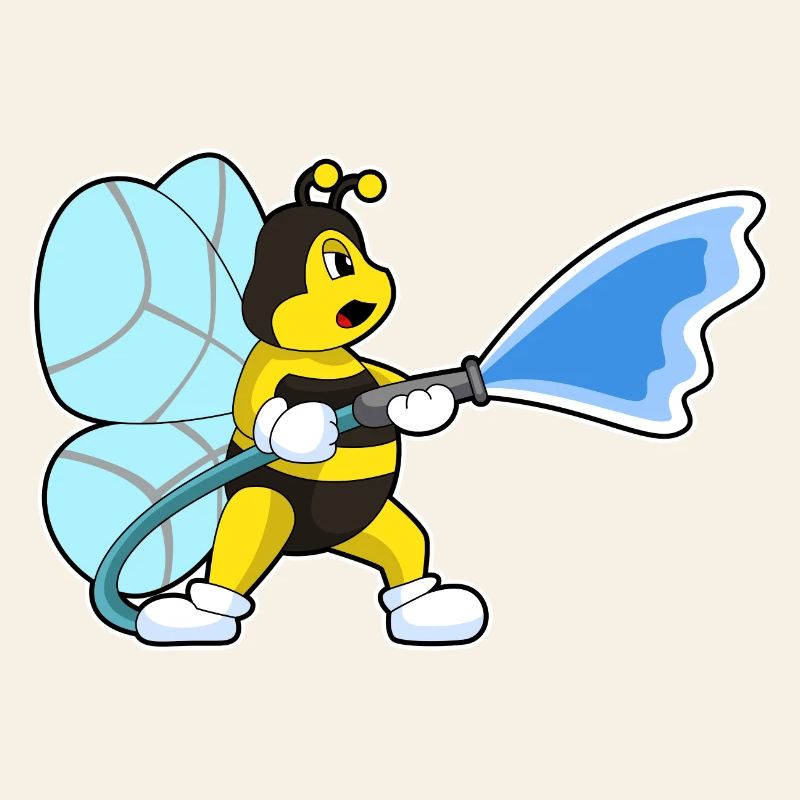 Bee Firefighter Fire Hose Fire Brigade