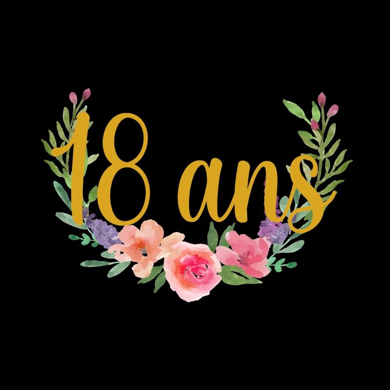 18 Ans Floral Doré