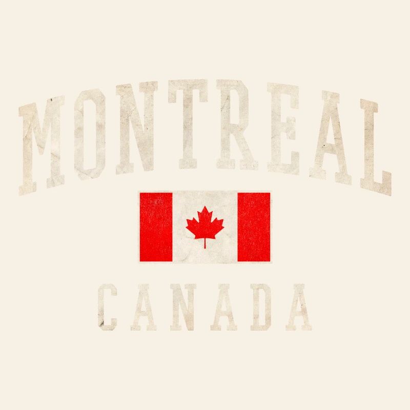 Montreal Canada Distressed Flag