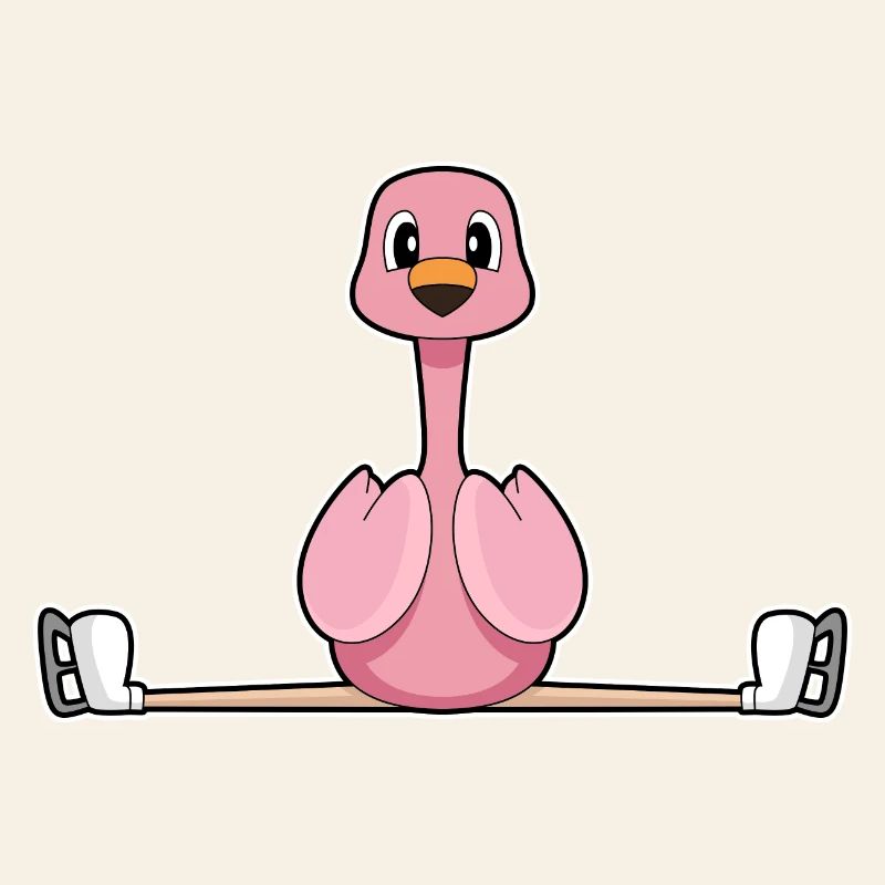 Flamingo patins à glace