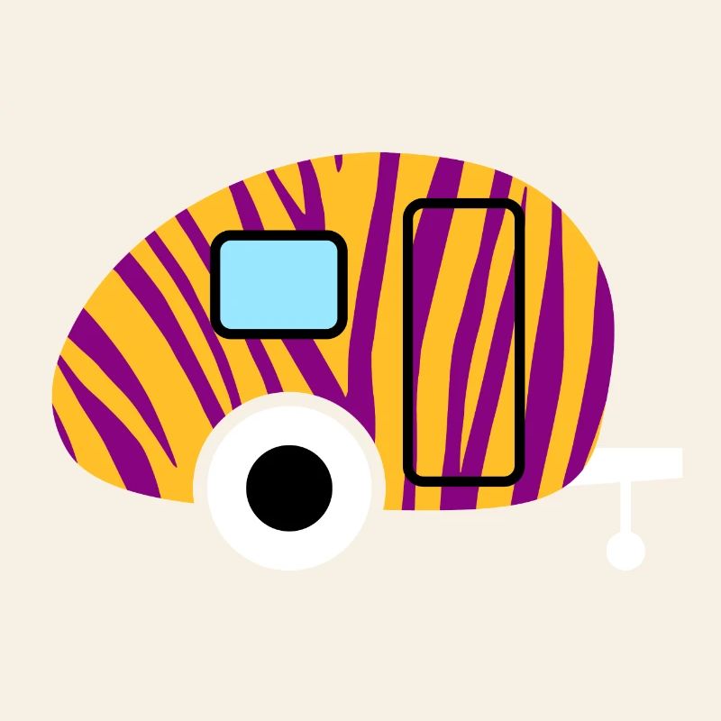 Caravan Caravan Zebra Pattern Animal Print Camper