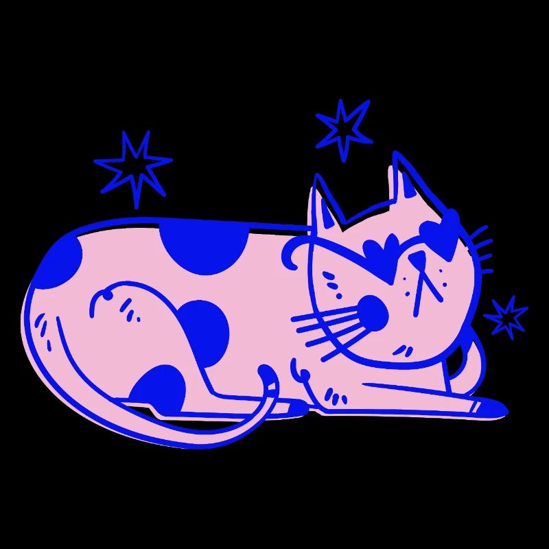 Chat élégant – Ambiance rétro détendue