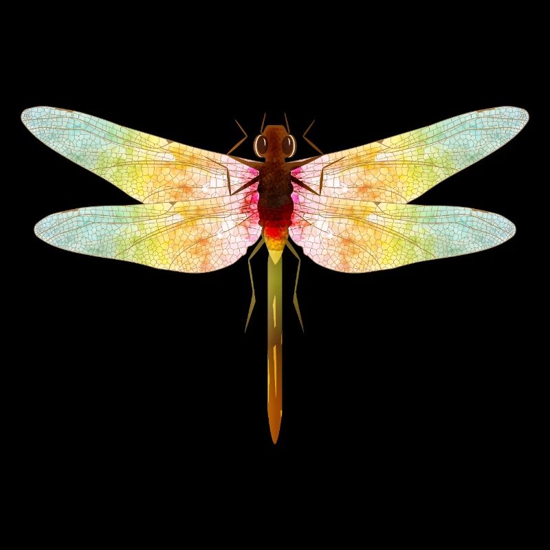 Iridescent Dragonfly – Filigree Insect Motif