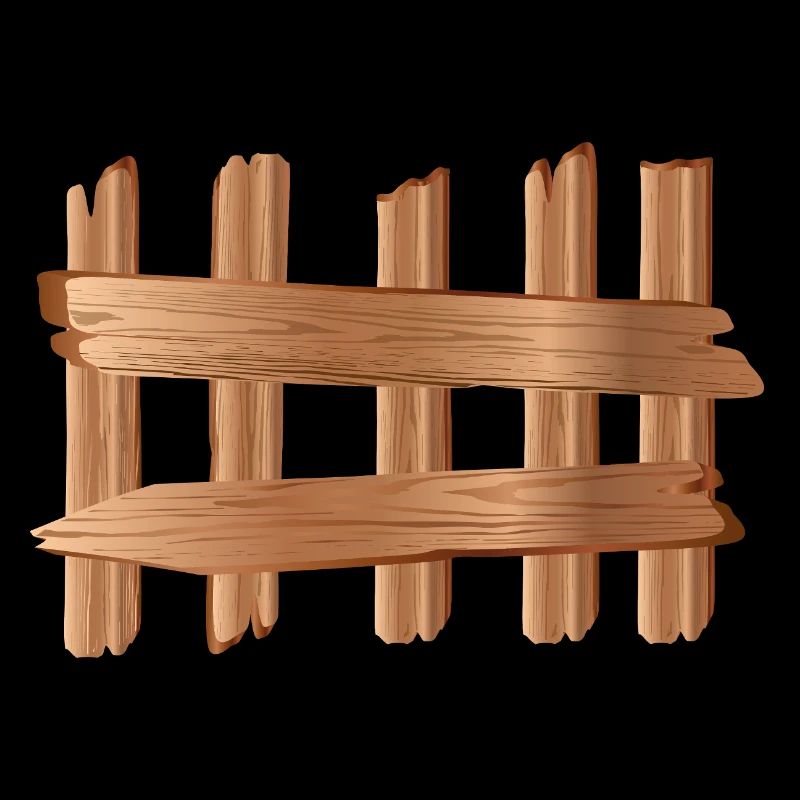 Rustikales Holzzaun Element Holzoptik Motiv