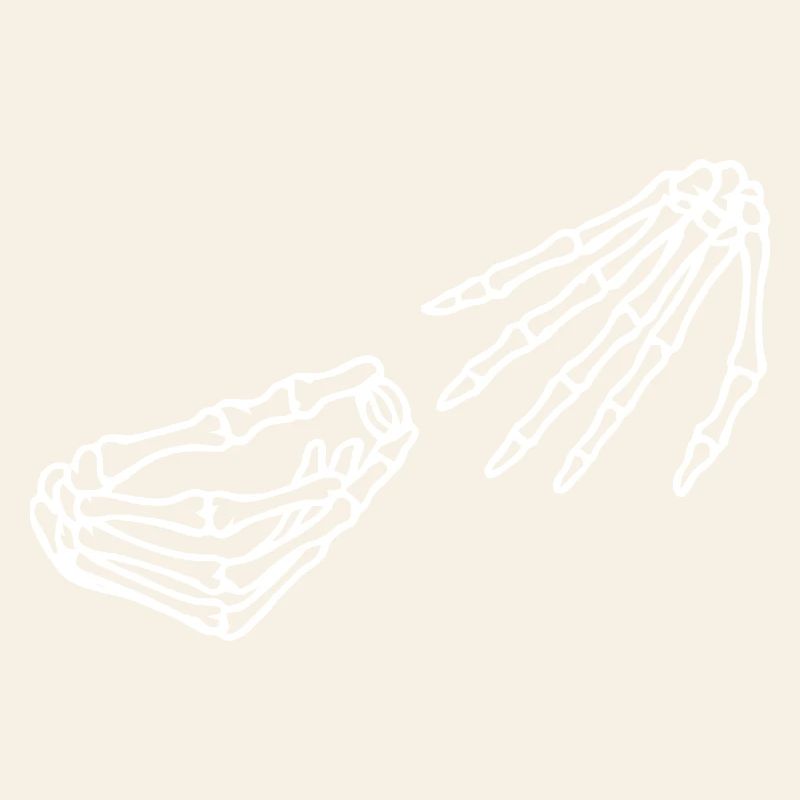 Ethereal Skeleton Hand and Bone Design