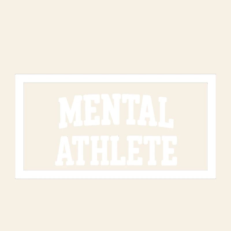 Conception typographique audacieuse d'un athlète mental