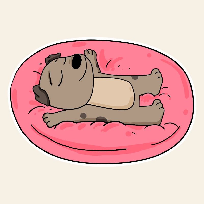Cute dog lying down