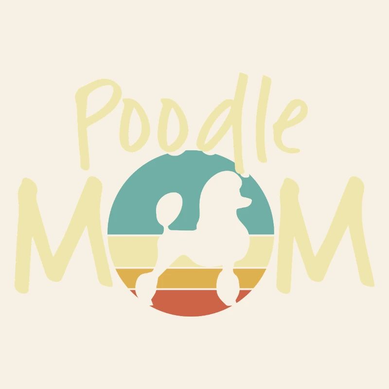 Moine caniche Rétro coucher de soleil Design