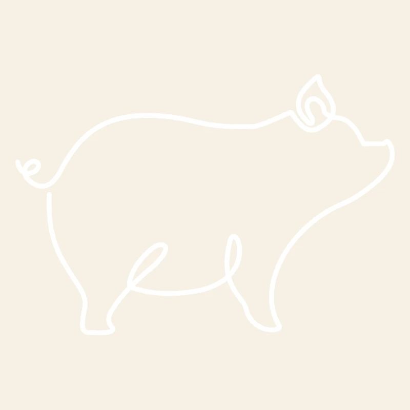Dessin de cochon – symbole de bonheur et de nature