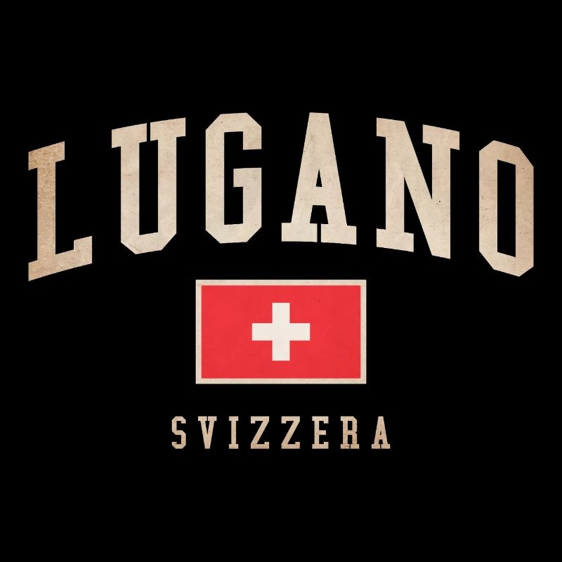 Emblème du drapeau suisse de Lugano