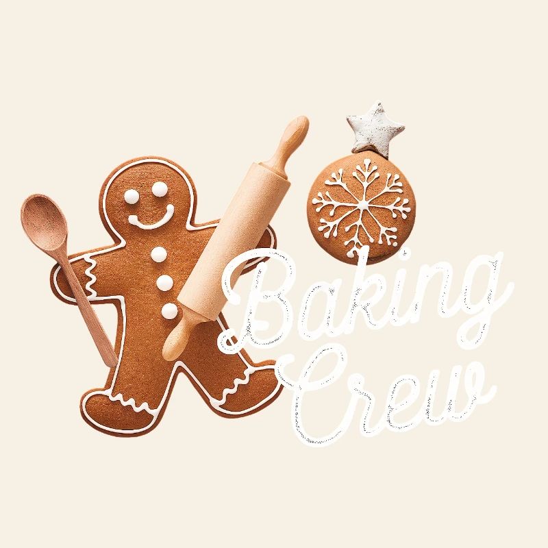 Baking Crew Gingerbread Man Christmas Baking