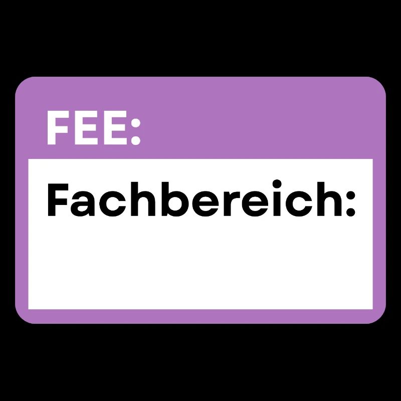 Fachbereich Schild Lila