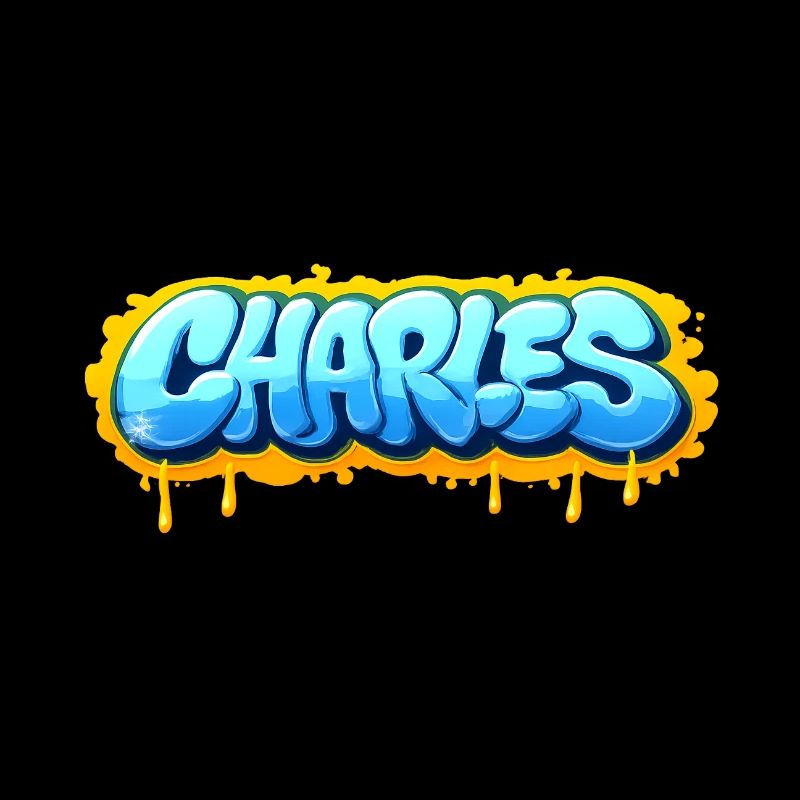Graffiti CHARLES Name Geschenk Ideal Druckbar s