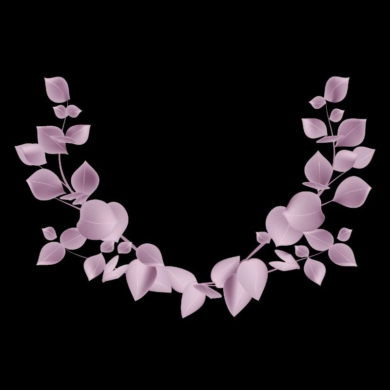 Delicate eucalyptus branches in dusky pink illustration