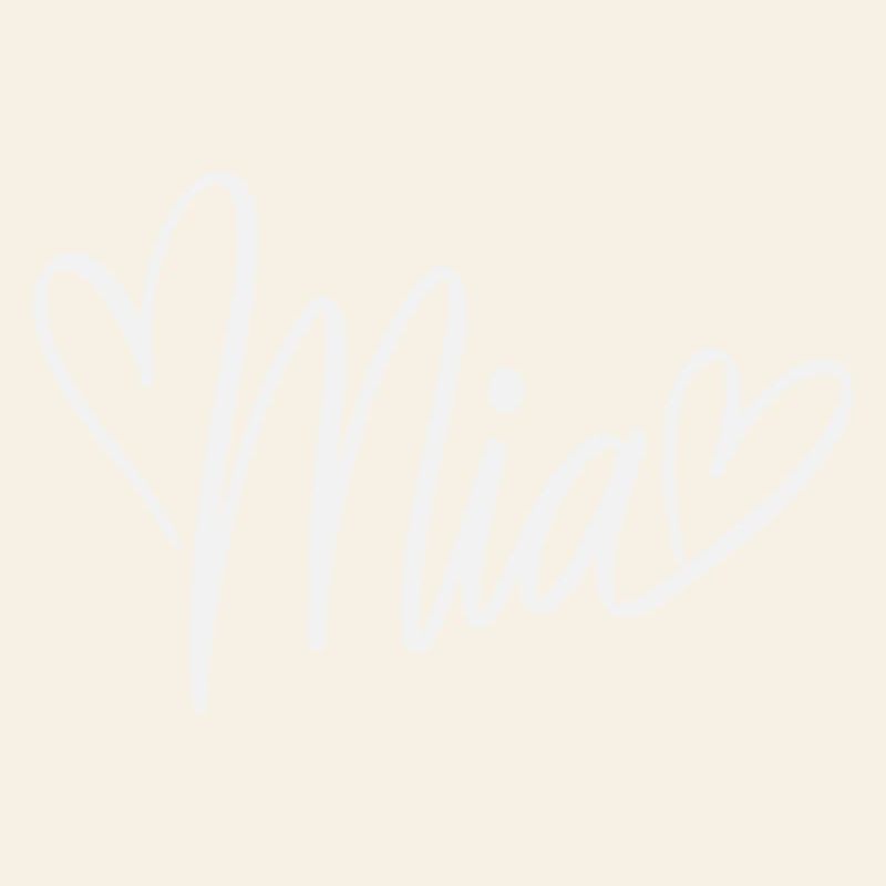 Mia Namendesign mit Herzen