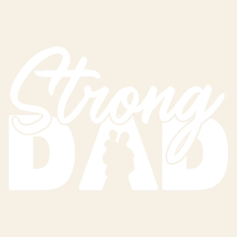 Starker Vater-Schatten Vaterschaft Elternschaft