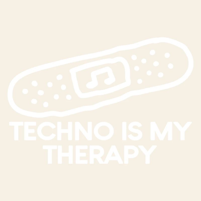 Techno is my Therapy Pflaster