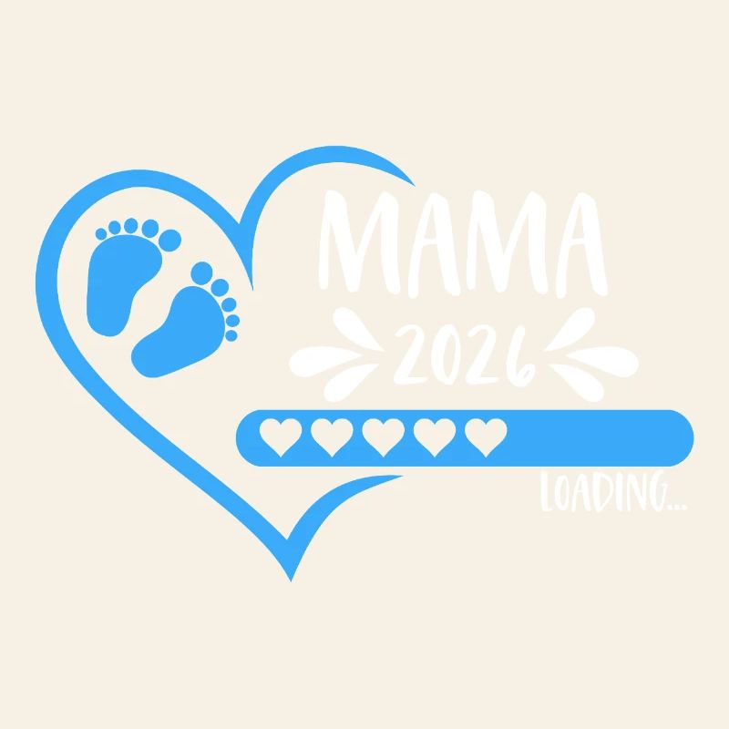 Mom 2026 loading heart version boy blue