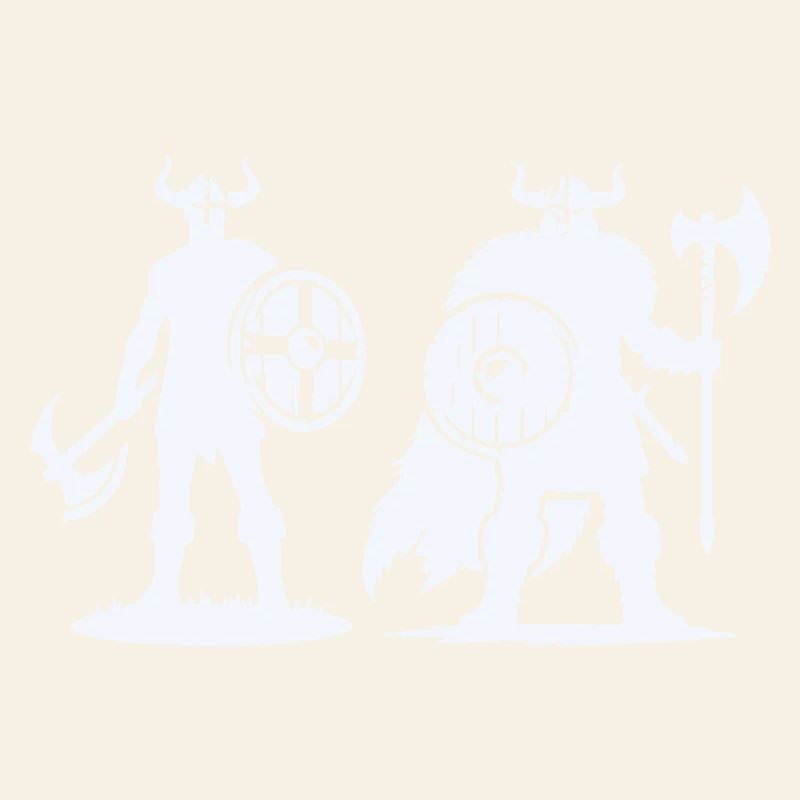 Viking Duo: Shield & Hatchet in the Shadows