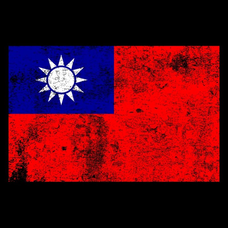 Drapeau de Taïwan Drapeau Grunge Rétro Vintage
