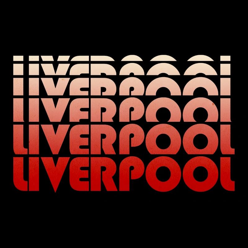 Liverpool Gradient Lettering Vertical