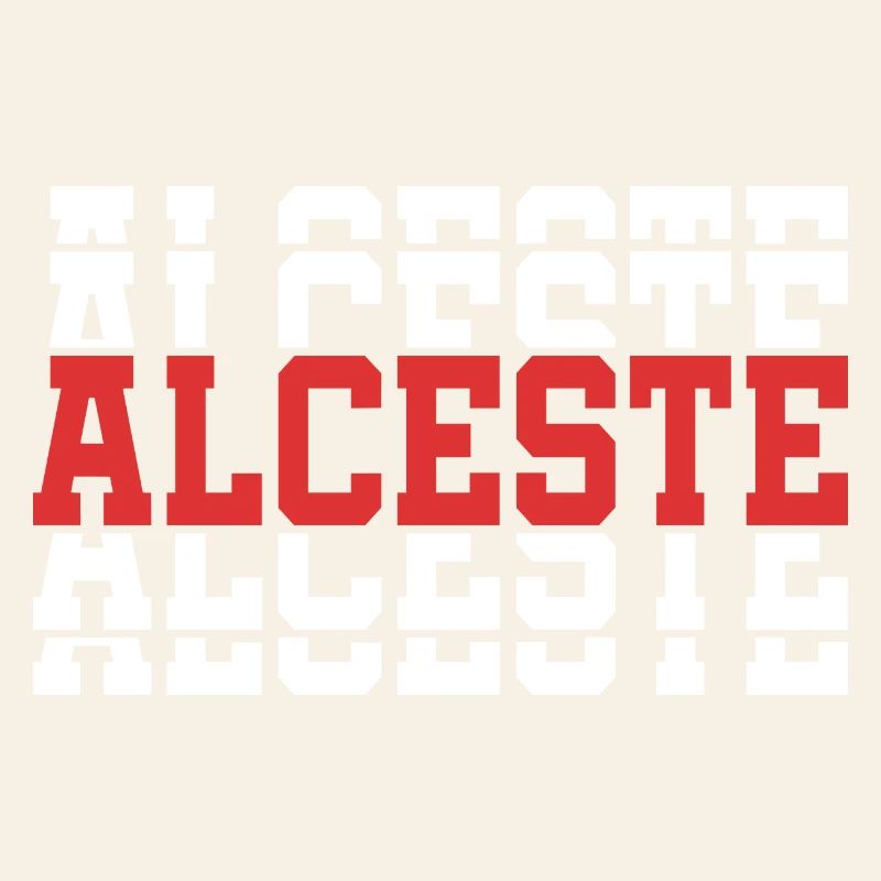 Alceste T-Shirt Geschenkidee gestapelter Text