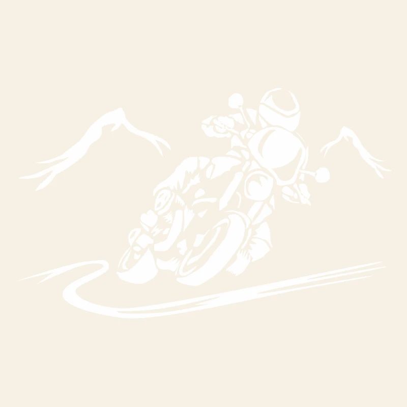 Speeding motorcycle silhouette