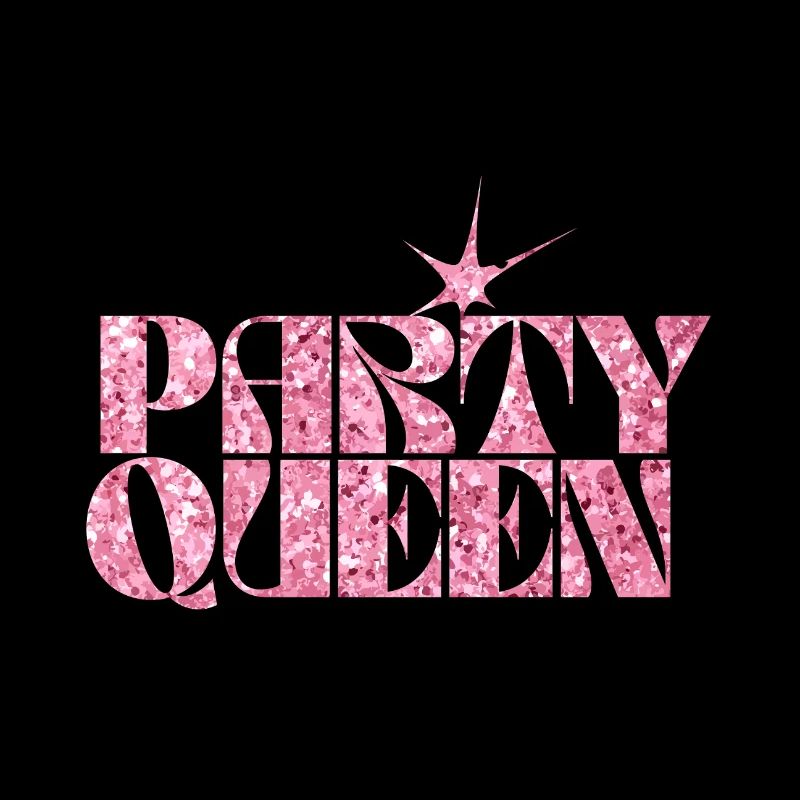 Texte à paillettes Party Queen