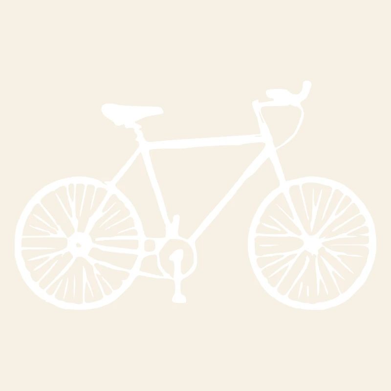Fahhrad weiß Geschenk Radfahrer
