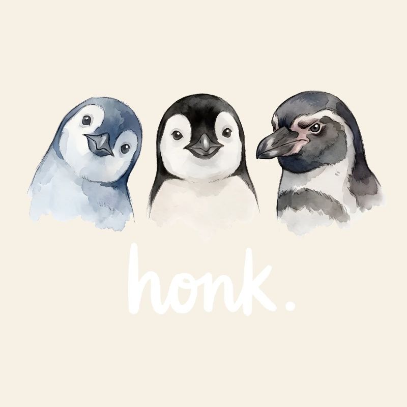 Lustiges Geschnatter von Pinguinen