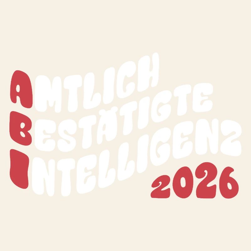 Abi 2026 - Abitur - Cadeau style Rétro Flow