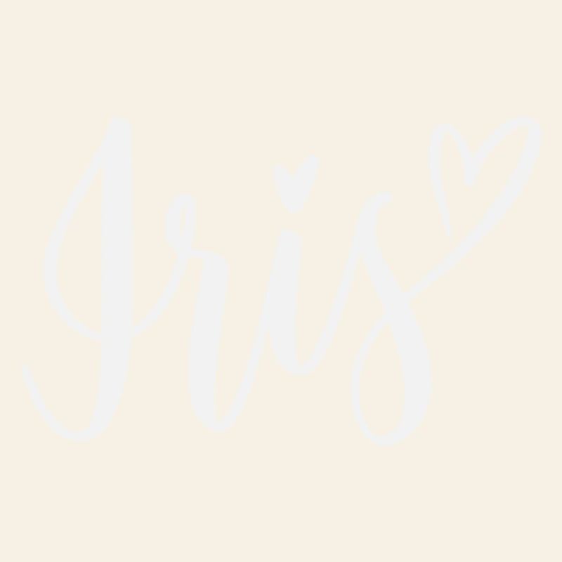 Iris Herz Schriftzug