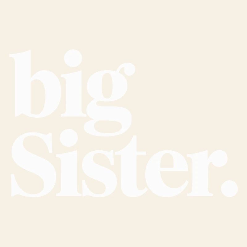 Große Schwester Typografie