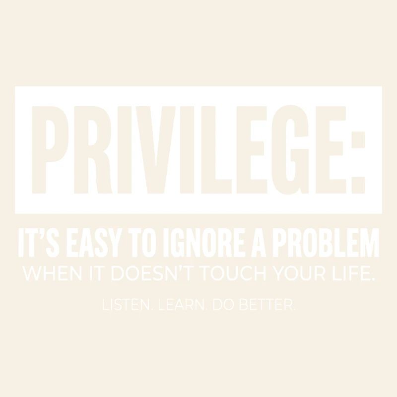 Privilege Statement Typografie Textmotiv