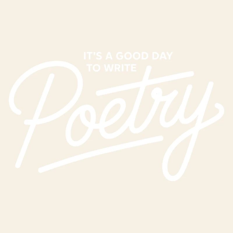 Poetry Script on Black Tee